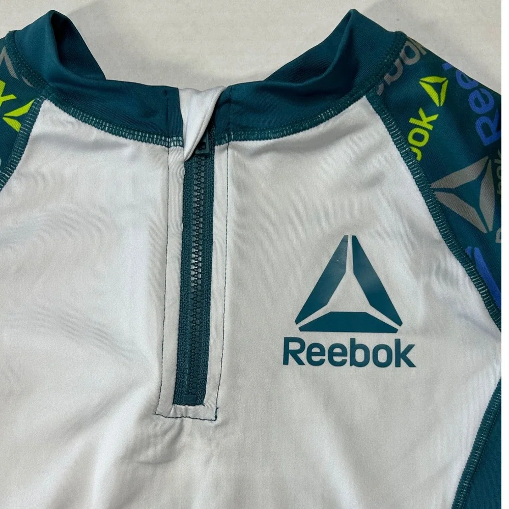 Reebok‎ Kids 5T Swimsuit Set Long Sleeve Rash Guard & Swim Trunks